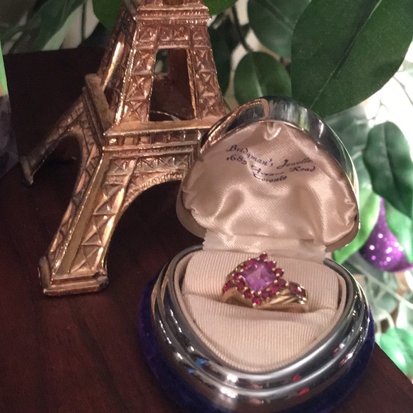 10k Gold Ruby & Amethyst fancy ring beautiful! - Picture 2 of 12